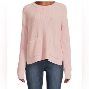 Madewell Blush Pink Patch Pocket Crewneck Sweater